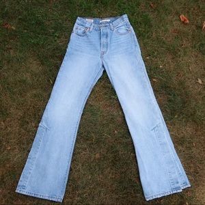 Levi’s ribcage split flare jeans